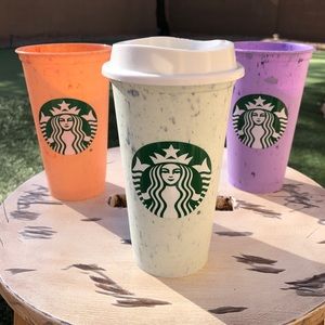 Rare Starbucks Marble Reusable Hot Cups Set of 3
